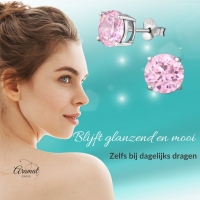 Tijdloze Ronde Oorbellen van Zilver Zirkonia -