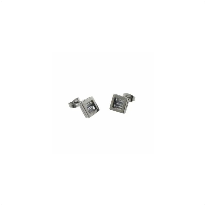 Vierkante Kristal Oorbellen - 8mm Cristal Studs -