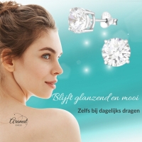 Zilveren Oorbellen met Rond Zirkonia&acirc;&euro;&trade;s -