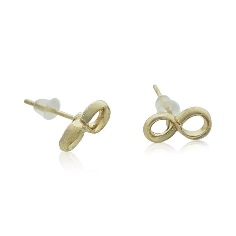 Elegante Rvs Infinity Oorbellen 10x5mm - Goudkleurig -