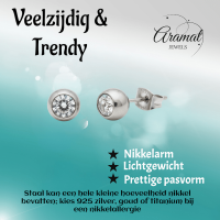 Zirkonia Steen Oorbellen -