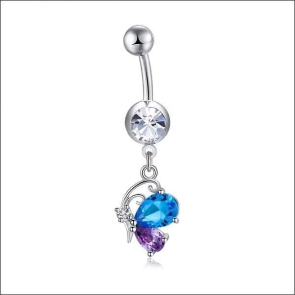 Zomerse Vlinder Zirkonia Navelpiercing - Unisex