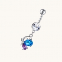 Zomerse Vlinder Zirkonia Navelpiercing - Unisex