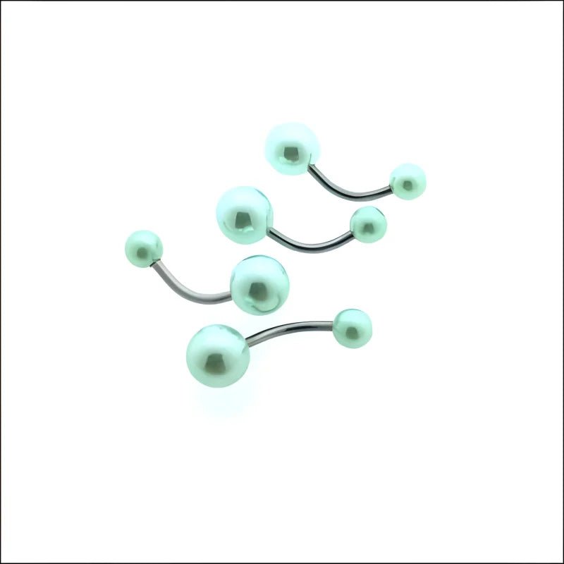 Luxe Mint Groene Parel Navelpiercing - Unisex