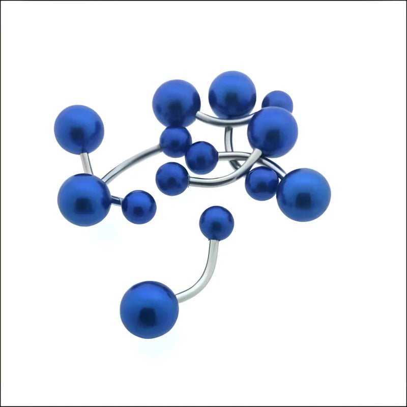 Navelpiercing Parel Blauw - Hoogwaardig Staal - Unisex