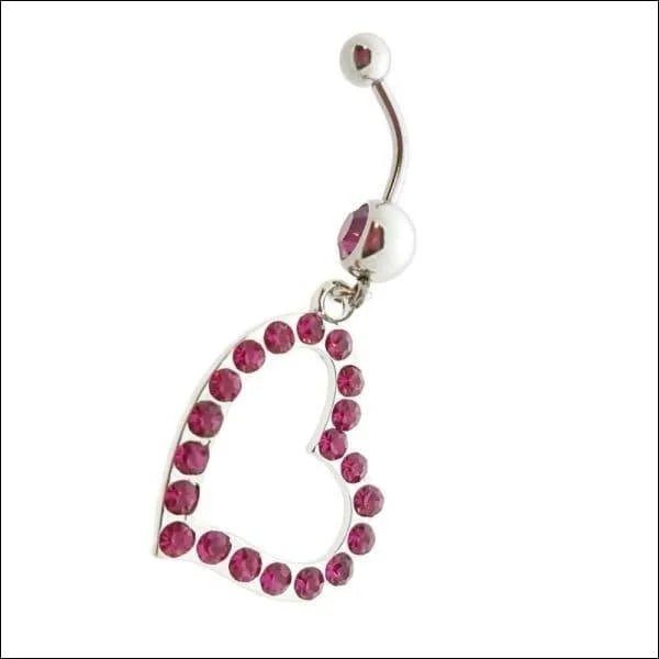 Groot Hart Roze Navelpiercing - Dames