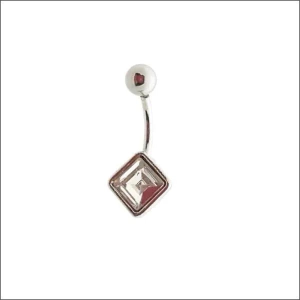 Elegante Transparante Navelpiercing met Kristal - Unisex