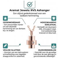 Moderne Stalen Ashanger &acirc;&euro;&ldquo; Stijlvolle Crematiehanger Gedenksieraad - Unisex