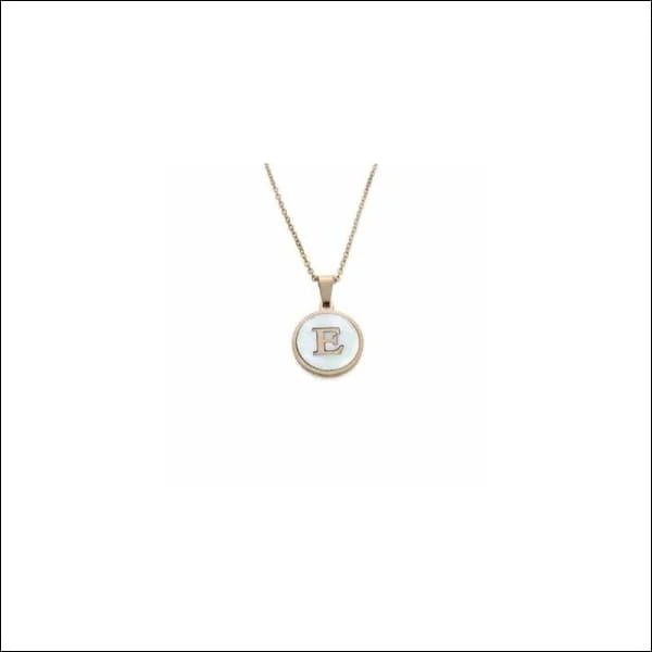 Letterketting Witte Schelp Paarlemoer &acirc;&euro;&ldquo; Ros&Atilde;&copy;kleurig Staal 45cm 16mm 