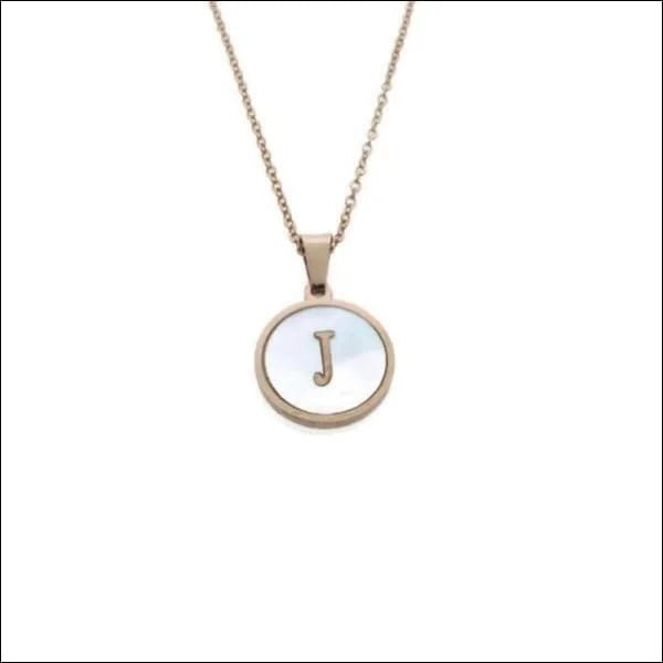 Letterketting Witte Schelp Paarlemoer &acirc;&euro;&ldquo; Ros&Atilde;&copy;kleurig Staal 45cm 16mm 