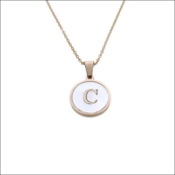 Letterketting Witte Schelp Paarlemoer &acirc;&euro;&ldquo; Ros&Atilde;&copy;kleurig Staal 45cm 16mm 