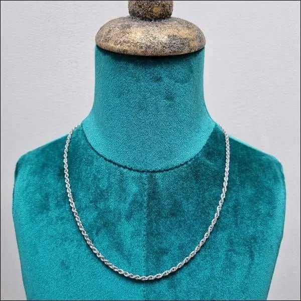 Stijlvolle Stalen Koordketting &acirc;&euro;&ldquo; 50cm Rope Chain RVS Unisex - Unisex