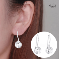 Zilveren Oorhangers - Transparant Kristal - 8mm -
