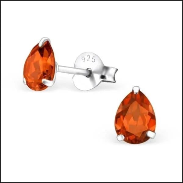 Zilveren Zirkonia Druppel Oorbellen - 6x4mm / Transparant -
