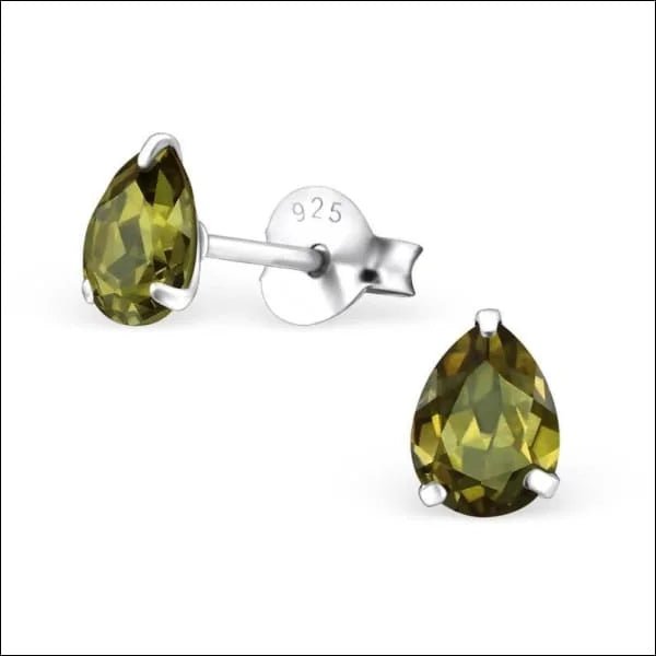 Zilveren Zirkonia Druppel Oorbellen - 6x4mm / Doorzichtig -
