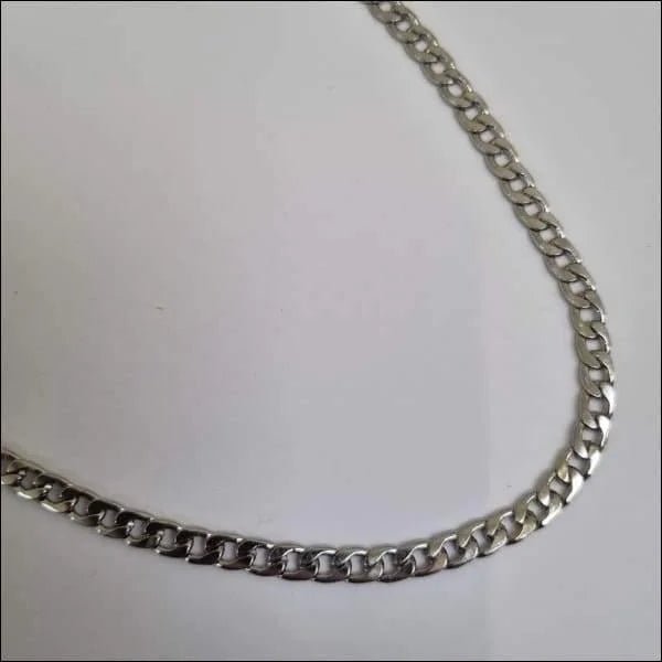 Stoere Zilverkleurige Stalen Gourmet Schakelketting &acirc;&euro;&ldquo; Unisex RVS - Unisex