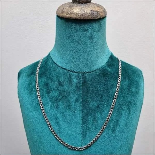 Stoere Zilverkleurige Stalen Gourmet Schakelketting &acirc;&euro;&ldquo; Unisex RVS - Unisex
