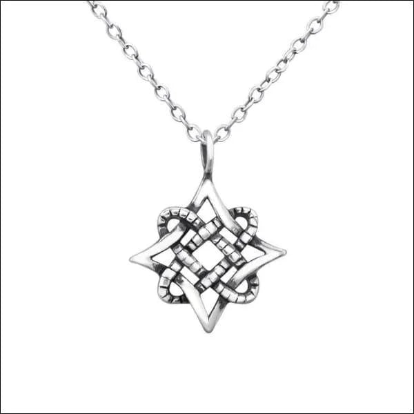 Zilveren Keltische Hanger Damesketting &acirc;&euro;&ldquo; Staal Symbolische Ketting RVS - Keltisch