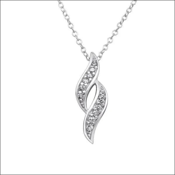 Zilverkleurige Ketting met Fantasie Zirkonia &acirc;&euro;&ldquo; Stalen Damesketting RVS - Unisex