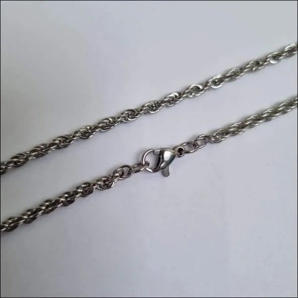 Stalen Koordketting Zilverkleurig &acirc;&euro;&ldquo; Comfortabele Rope Chain RVS Unisex - Unisex