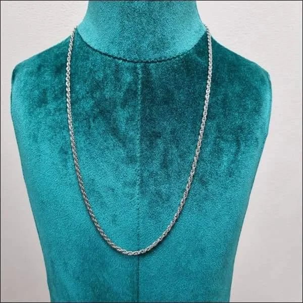 Stalen Koordketting Zilverkleurig &acirc;&euro;&ldquo; Comfortabele Rope Chain RVS Unisex - Unisex