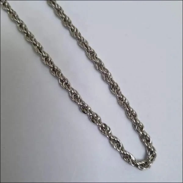 Stalen Koordketting Zilverkleurig &acirc;&euro;&ldquo; Comfortabele Rope Chain RVS Unisex - Unisex