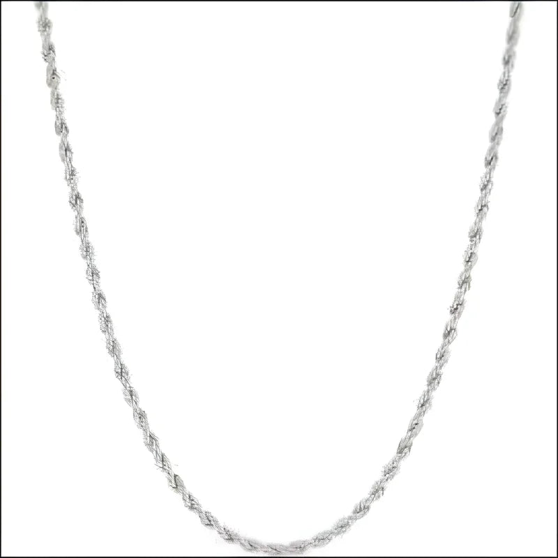 Stalen Ketting Koord Zilverkleurig &acirc;&euro;&ldquo; 60cm Gevlochten Koordketting RVS - Unisex