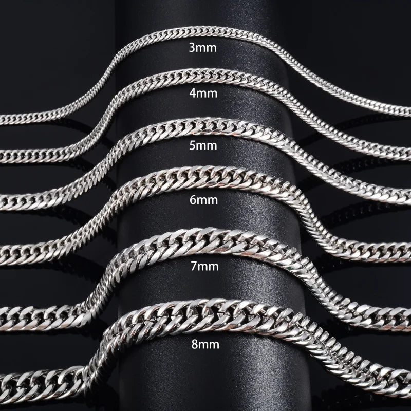 Gourmet Schakelketting Staal &acirc;&euro;&ldquo; Zilverkleurig Soepele Ketting RVS - 70cm / 5mm - U