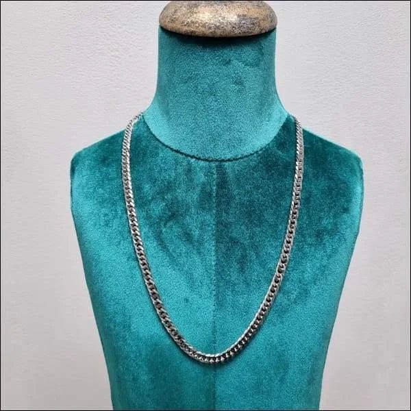 Gourmet Schakelketting Staal &acirc;&euro;&ldquo; Zilverkleurig Soepele Ketting RVS - 70cm / 5mm - U
