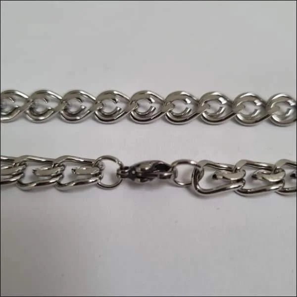 Prachtige Fantasie Stalen Ketting &acirc;&euro;&ldquo; Zilverkleurig Unieke Schakelketting RVS - Uni