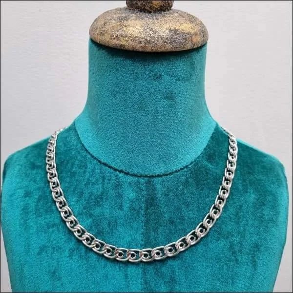 Prachtige Fantasie Stalen Ketting &acirc;&euro;&ldquo; Zilverkleurig Unieke Schakelketting RVS - Uni