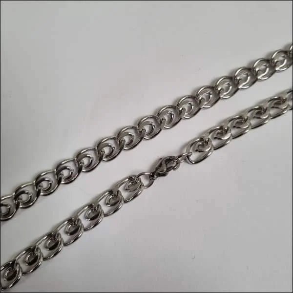 Prachtige Fantasie Stalen Ketting &acirc;&euro;&ldquo; Zilverkleurig Unieke Schakelketting RVS - Uni