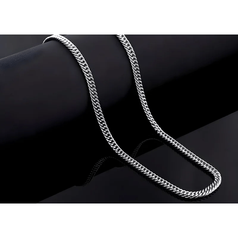 Zilverkleurige Dichte Gourmet Ketting Staal &acirc;&euro;&ldquo; 69cm 5mm Schakelketting RVS - Unise
