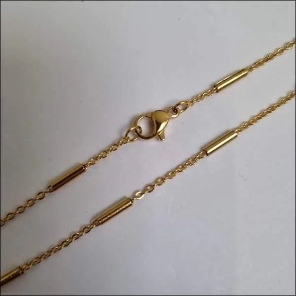 Goudkleurige Stalen Anker Schakel Ketting &acirc;&euro;&ldquo; Maritieme Schakelketting RVS - Unisex