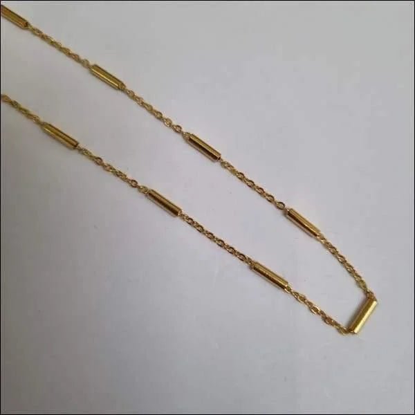 Goudkleurige Stalen Anker Schakel Ketting &acirc;&euro;&ldquo; Maritieme Schakelketting RVS - Unisex