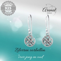 Zilveren Keltische Oorhangers -