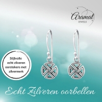 Zilveren Keltische Oorhangers -