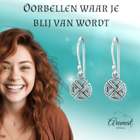 Zilveren Keltische Oorhangers -