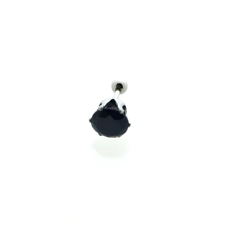 ZWarte Zirkonia Helixpiercing - 7 Mm - Unisex