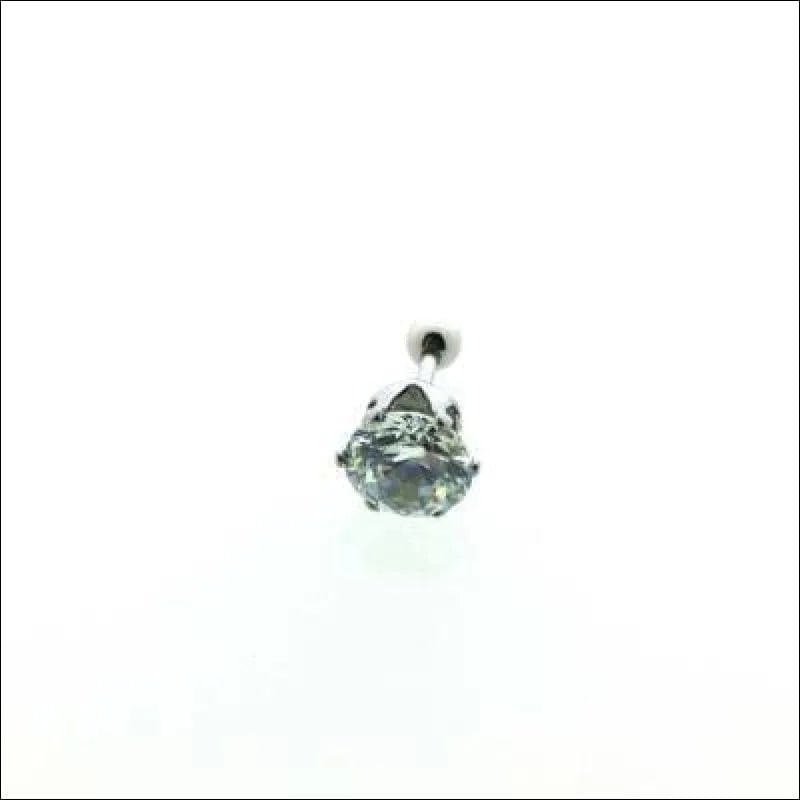 Transparante Zirkonia Helixpiercing recht staafje - Unisex