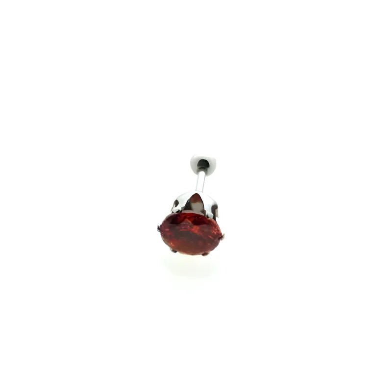 Rode Zirkonia Helixpiercing - 7mm Steen - Unisex
