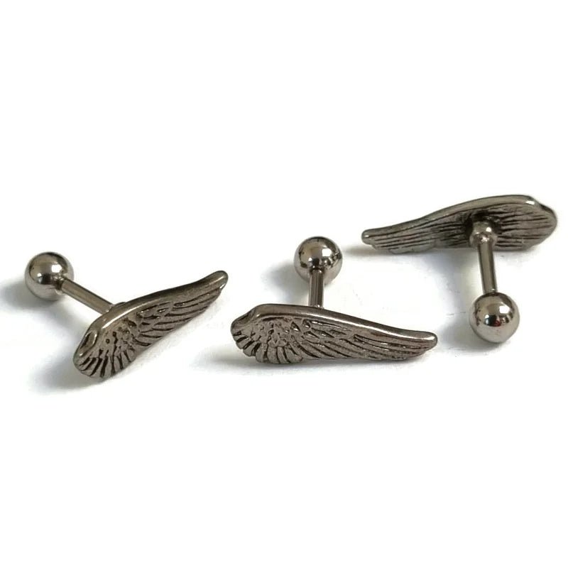 Stoere Helixpiercing met Vleugel - Chirurgisch Staal - Unisex