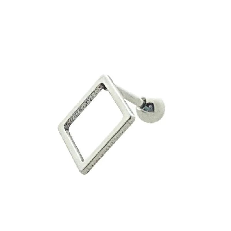 Vierkant Chirurgisch Staal Helix Oorpiercing - Unisex
