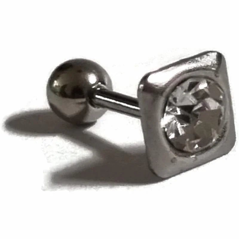 Transparante Steen Tragus Piercing - Unisex