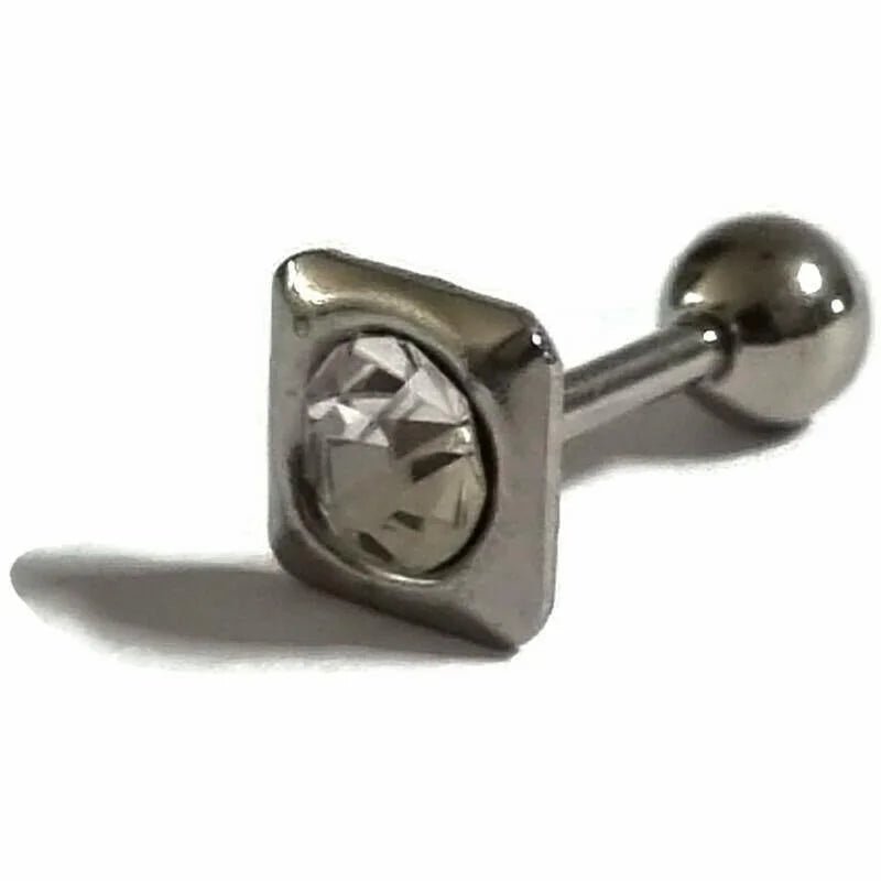 Transparante Steen Tragus Piercing - Unisex