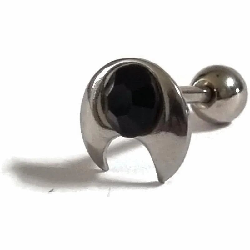 Maantje Helix Piercing - Roze Steen voor Tragus Piercing - Unisex