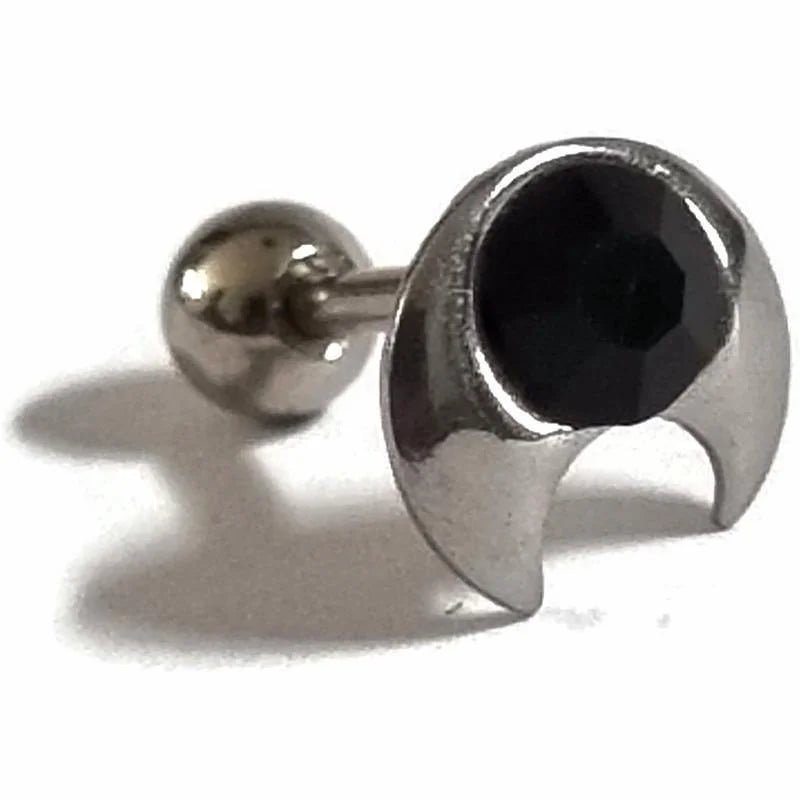 Maantje Helix Piercing - Roze Steen voor Tragus Piercing - Unisex