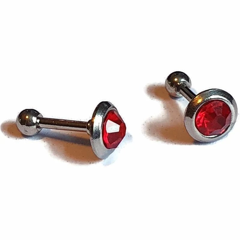 Rode Steen Helix Piercing voor Helixpiercing - Unisex
