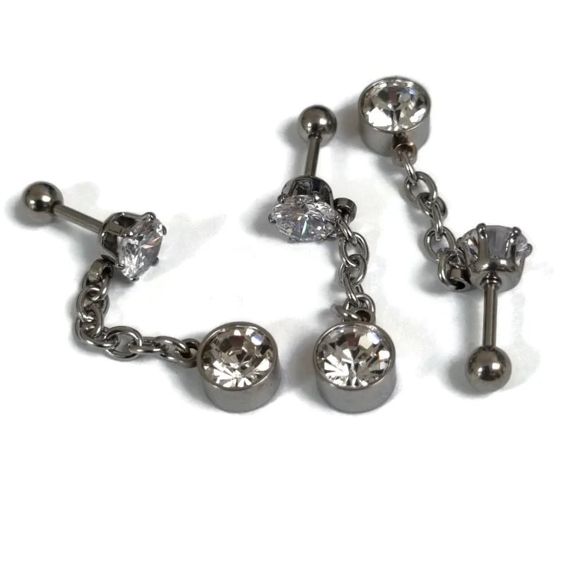 Helixpiercing Tragus Piercing met Ketting - Unisex