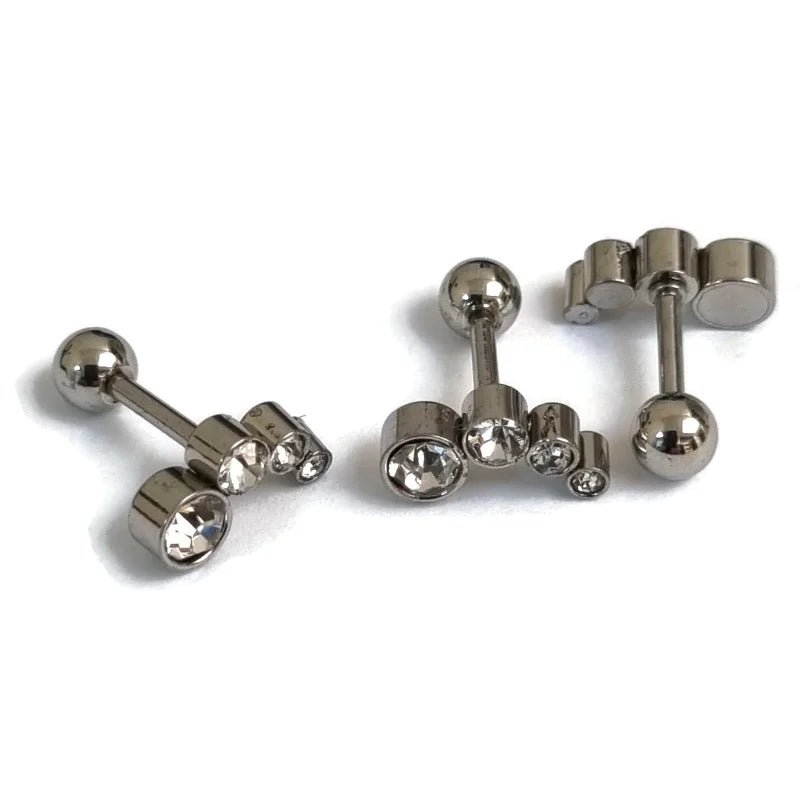 Zirkonia Helixpiercing zilverkleurig RVS - Unisex